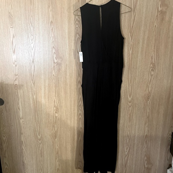NWT Black Open Back Sleeveless Embroidered Pantsuit - Picture 3 of 7